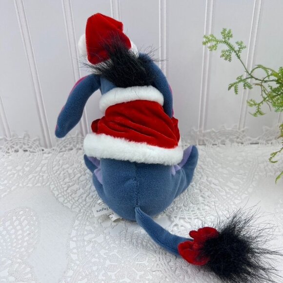Disney Christmas Santa Eeyore Plush Toy With Red Santa Outfit & Sack Stuffed - Picture 6 of 11